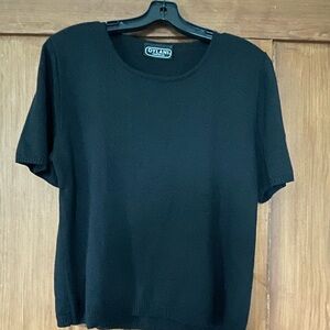 Women’s Vintage Dylani Black Knit SS Dressy Business Top M